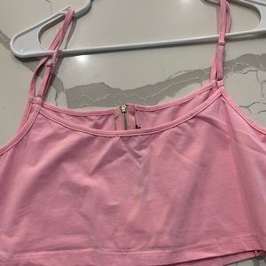 Revolve SuperDown Pink Zip Crop Top